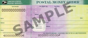 Artwork Payment Options, Postal Money Order